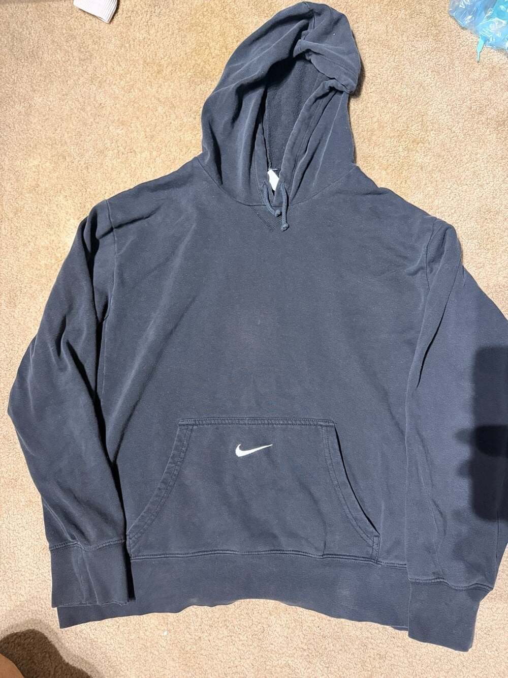 Vintage Y2K Nike Center Swoosh pocket Hoodie Black Size L